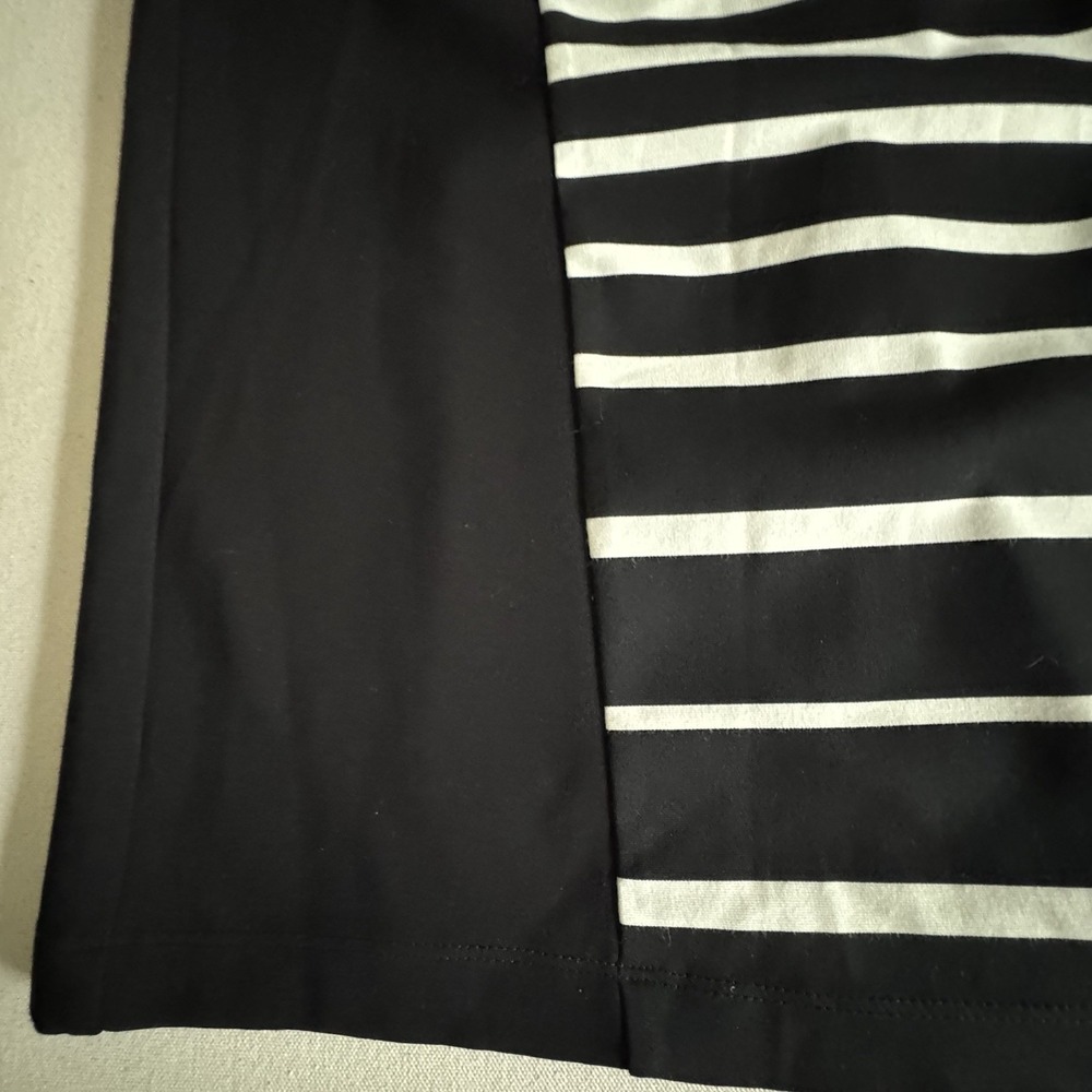 J. McLaughlin Black/White Striped Sleeveless Ponte Sheath Dress Size Small Zip - Picture 11 of 13